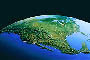 stock photography of globe, north america