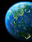 earth view of asia with city lights