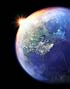 earth view of north america city lights with sun
