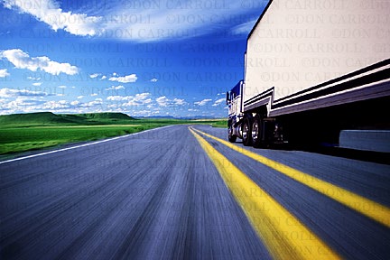 truck on road